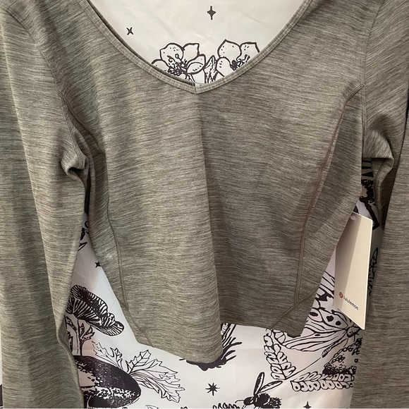 • FIRM PRICE NWT LULULEMON ALIGN LONG SLEEVE HEATHERED ROVER GREEN SIZE 10 - Picture 5 of 7